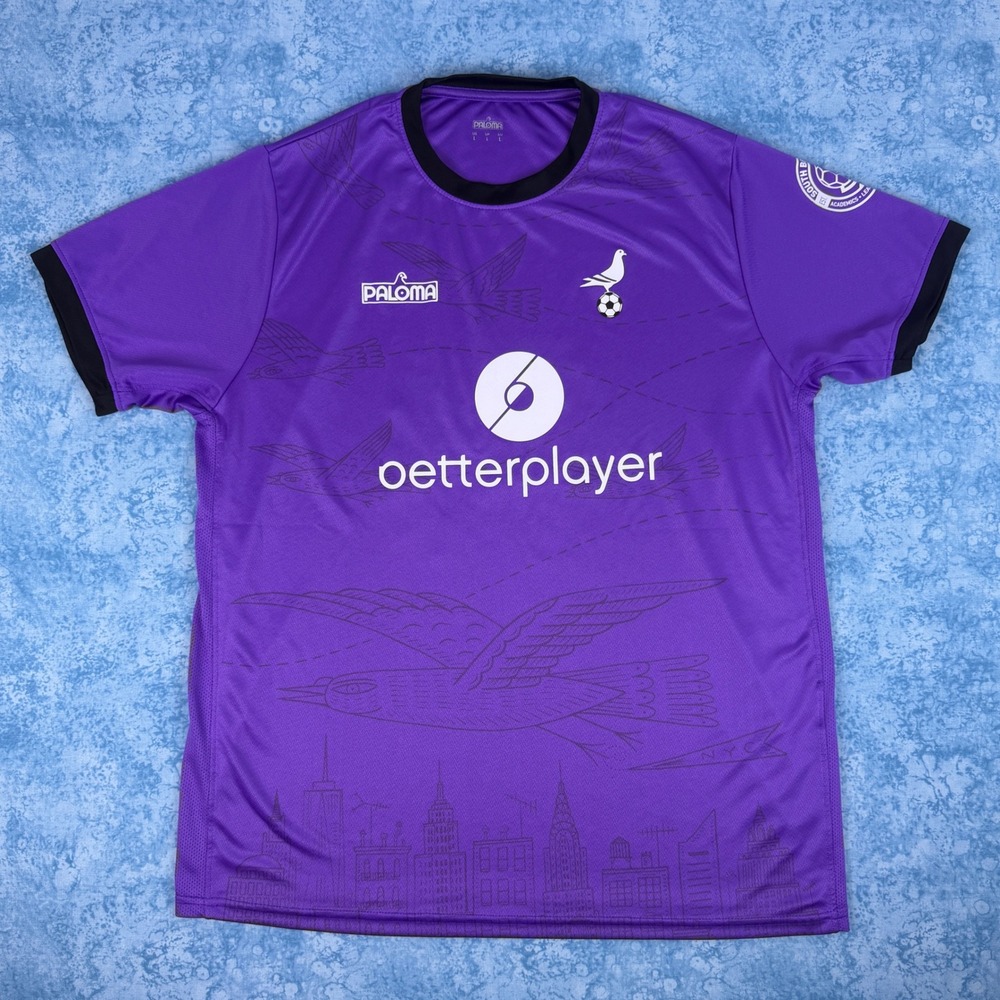 Paloma South Bronx United Soccer Jersey Mens Large Purple NYC Skyline Graphic
